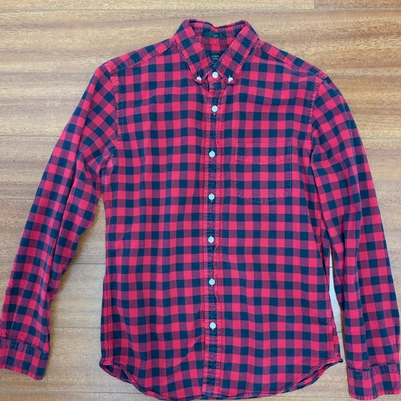 J. Crew Other - J Crew - Red/Black Check Shirt - Size M
